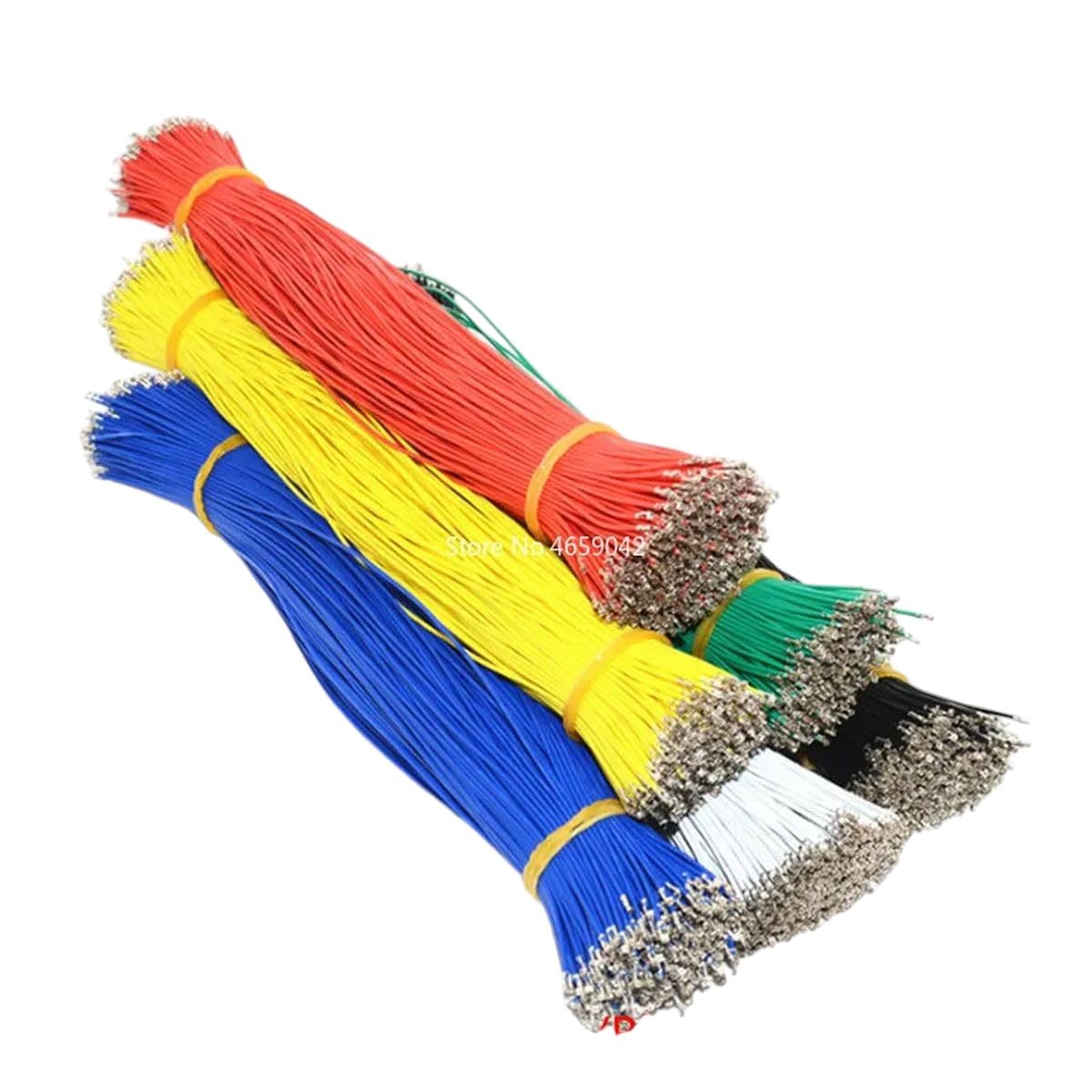 100Pcs JST 1.25mm Pitch Connector Terminal Wire 1P Double-Head Terminal 20cm Length 28AWG