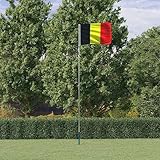 Mueble para el hogar, bandera de Bélgica y mástil de 5,55 m, mueble de aluminio