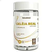 Geleia Real Liofilizada + Própolis + Polén 500mg 60 Capsulas - Natunéctar
