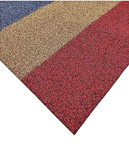 Image of 60 x 75 cm PVC Multigrass Strip Modern Multipurpose Mat for Home,showrom,Shop,Office Entrance, Indoor Outdoor Anti Slip PVC Floor Mat for Bedroom Kitchen