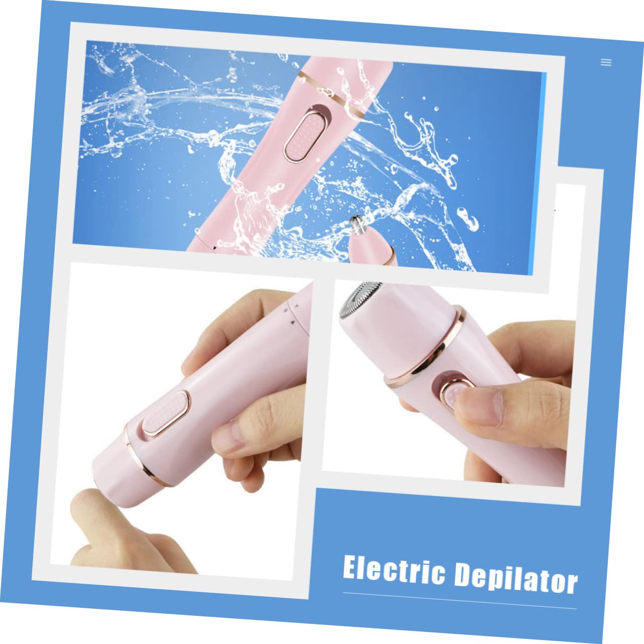2 Sätze Elektrischer Rasierer für Damen Haarentfernungstool USB Aufladbar Tragbar für Gesicht Lippen Wangen und Beine Sicheres und Effektives Dehairing Tool