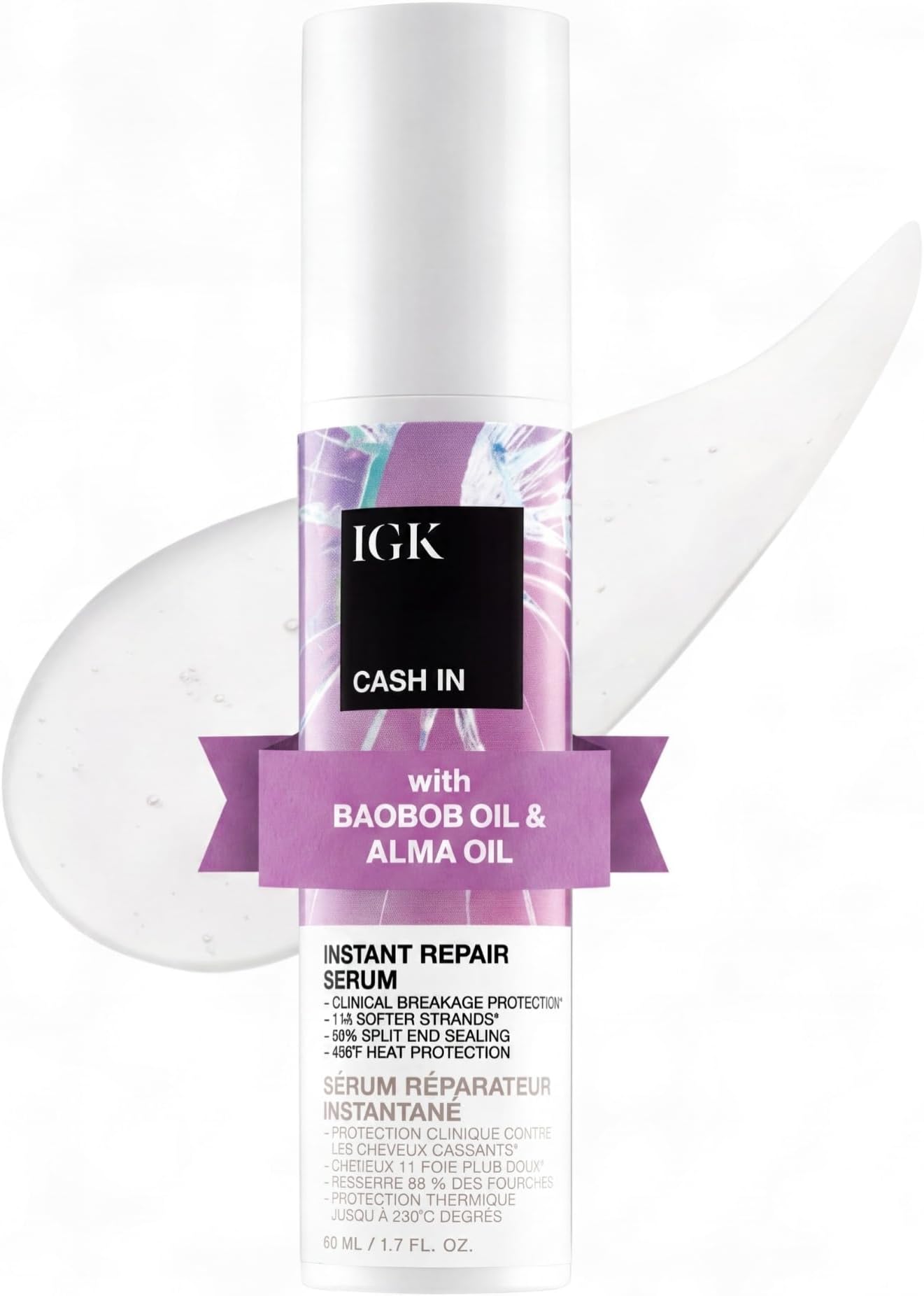 Cash In Instant Repair Hair Serum, Split End + Heat Protection, 1.7 Oz