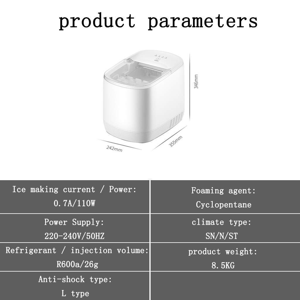 CZCZC Portable Ice Maker Countertop - Ice Cube Maker Machine, Make 33lbs Ice in 24 Hrs, Including Removable Basket on Fridge.com