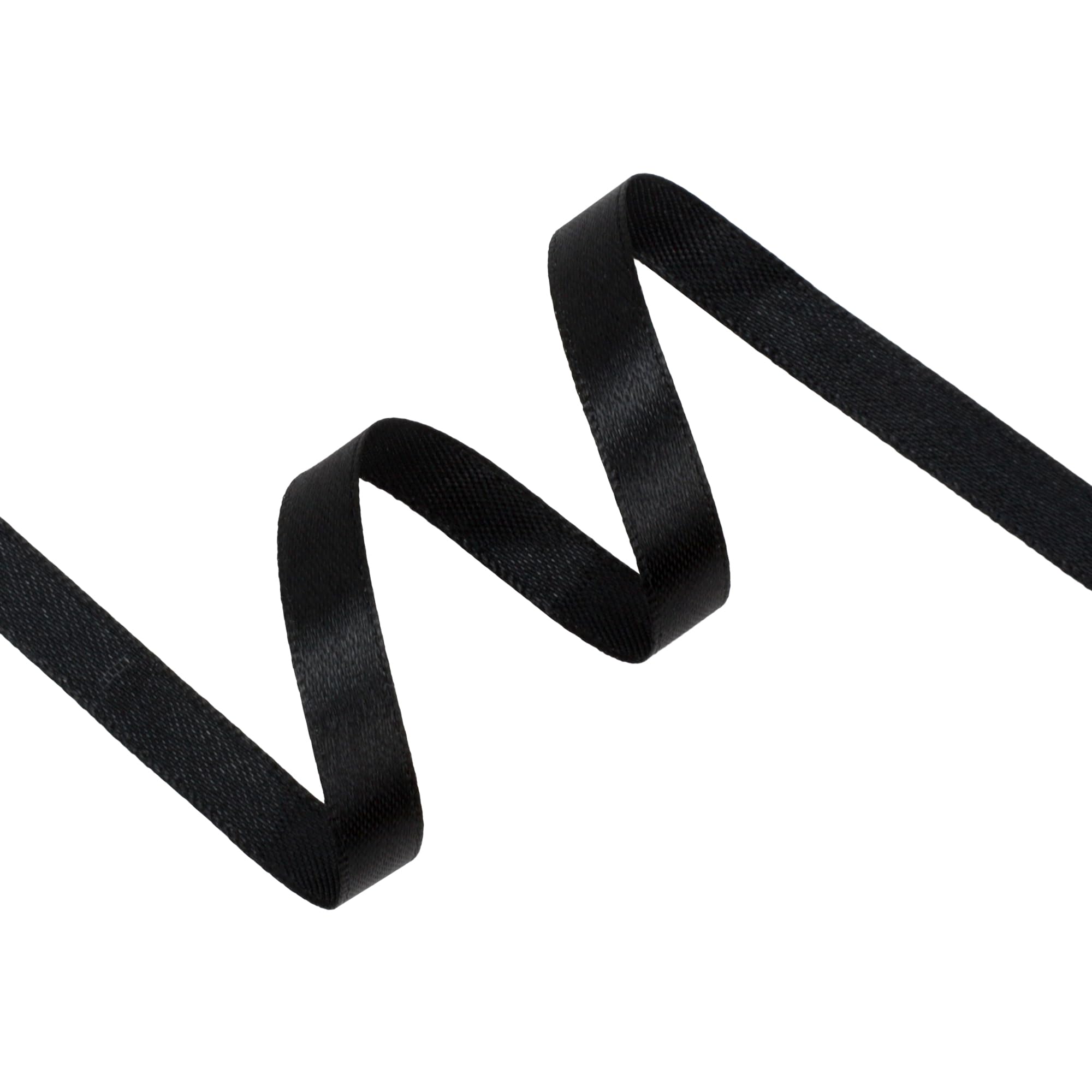 Black Satin Ribbon 3/8 inch X Continuous 25 Yards, Single Face Polyester Ribbon Perfect for Gift Wrapping, Flower Bouquet, Wedding Decor, Crafts, Bow Making, Sewing and More