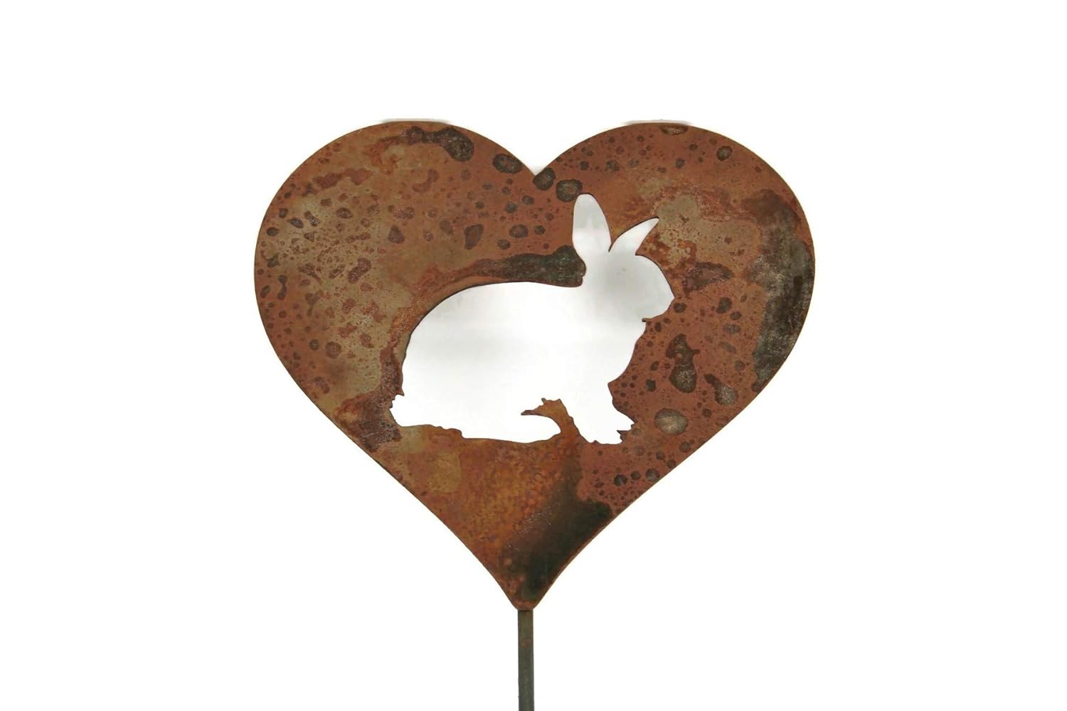 Bunny Rabbit Heart Garden Stake Pet Memorial