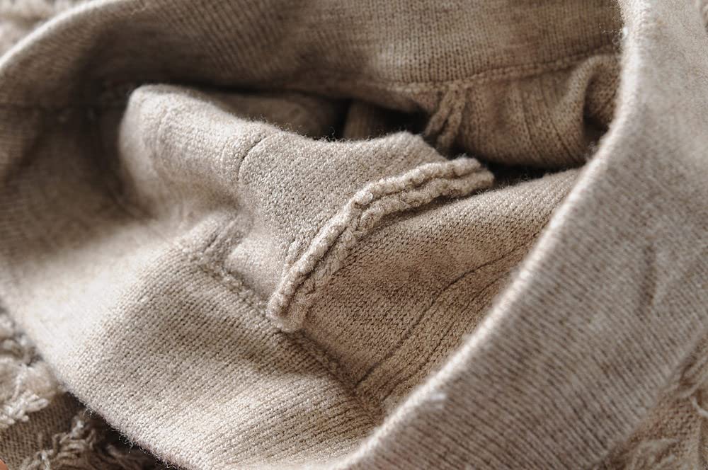 Gonne Lunghe Invernali, Gonne per Donna Taglie Forti Kaki Gonna A Vita Alta Elasticizzata con Frange Midi Gonne Larghe A Pendolo Gonne Invernali Calde Gonna A Trapezio con Balze