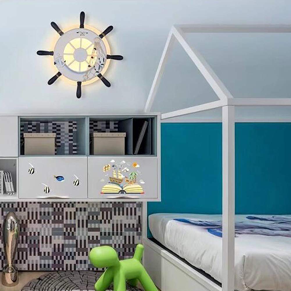 Creative White Cloud - Lámpara de Pared LED con Soporte de Almacenamiento y Estante para decoración de guardería de habitación de Estudio para niños (luz Blanca cálida)