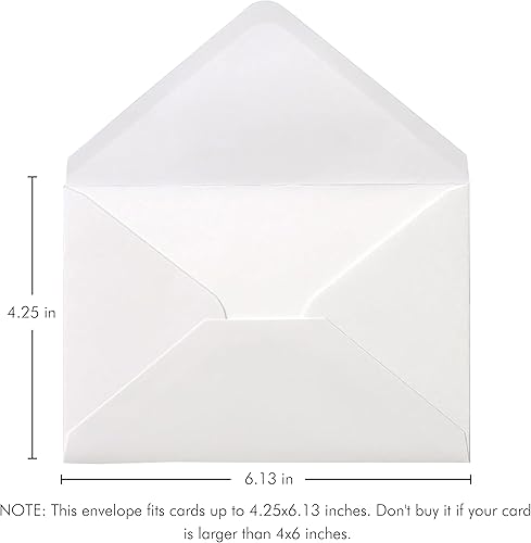 Miniatura 2 de PONATIA Paquete de 50 sobres A4, sobres marfil de 4 14 x 6 18 pulgadas, perfectos para tarjetas de regalo, tarjetas de detalles de boda, tarjetas de