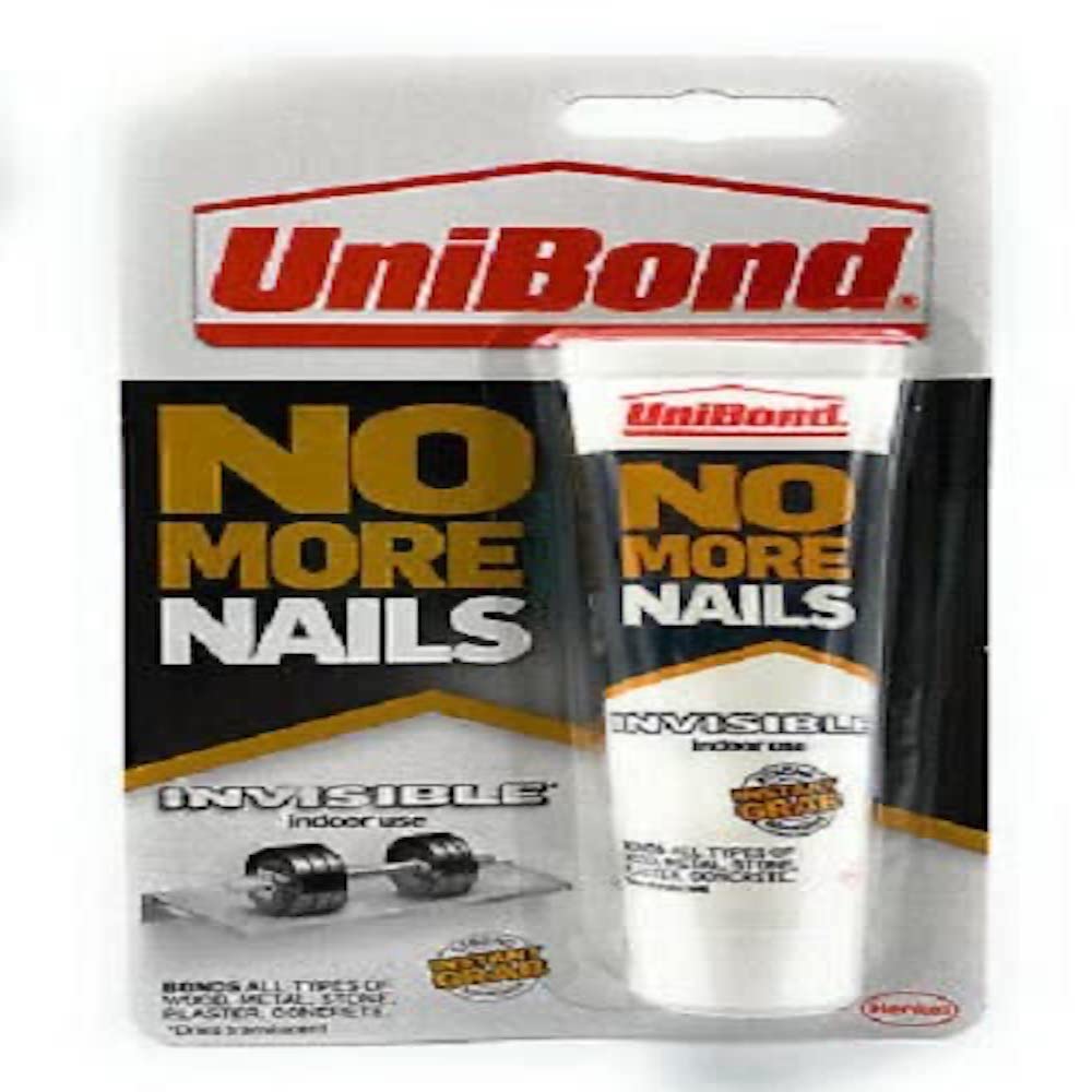 UniBond HK34179 No More Nails Invisible Mini Tube - 41 g, White