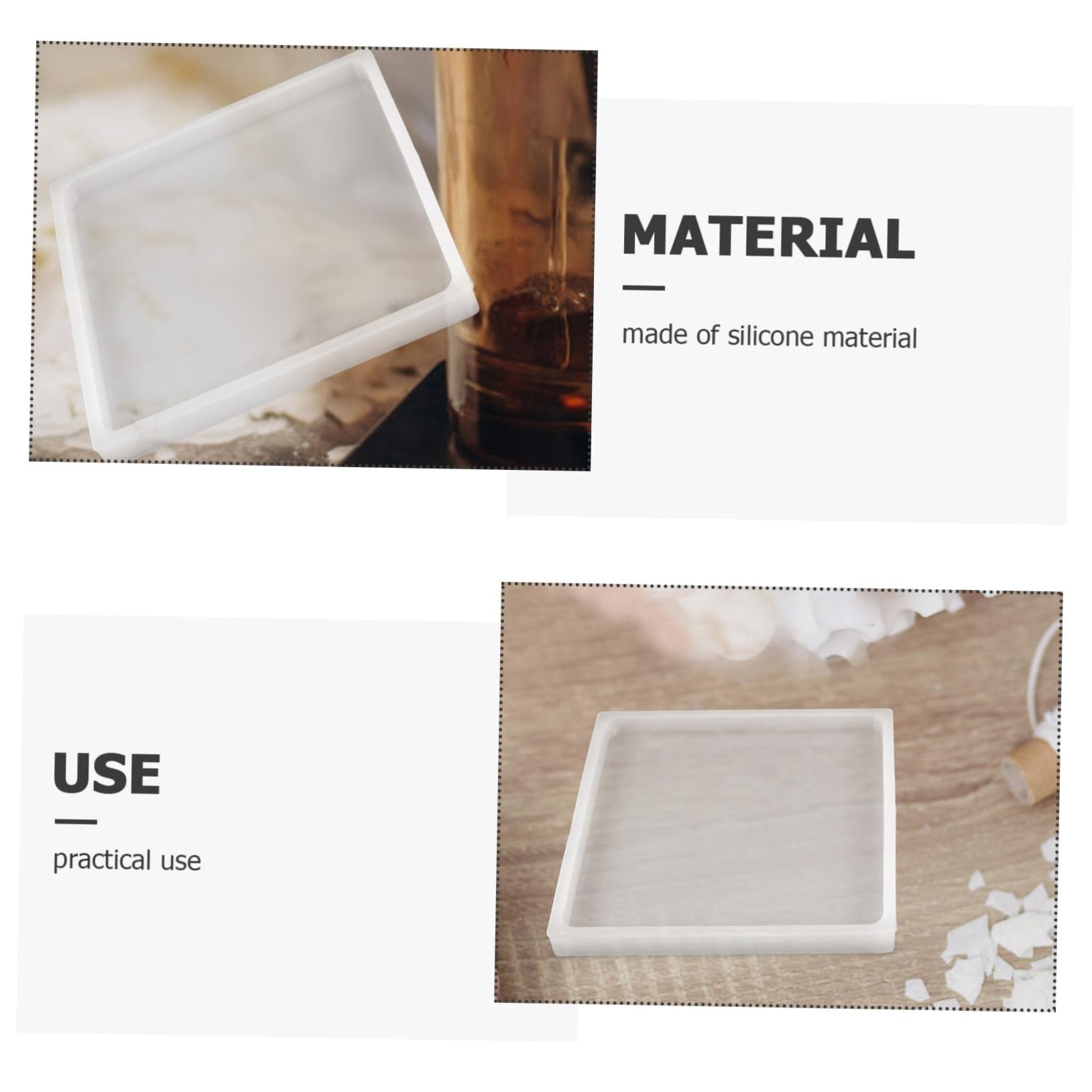 HOMSFOU 5 Sätze Harz Coaster Formen Cup Coaster Handwerk Untersetzer Formen Cup-pad-form Epoxy Coasters Formen Silikonformen Zum Basteln Untersetzerform Tassenform Kieselgel 4 Stücke * 5