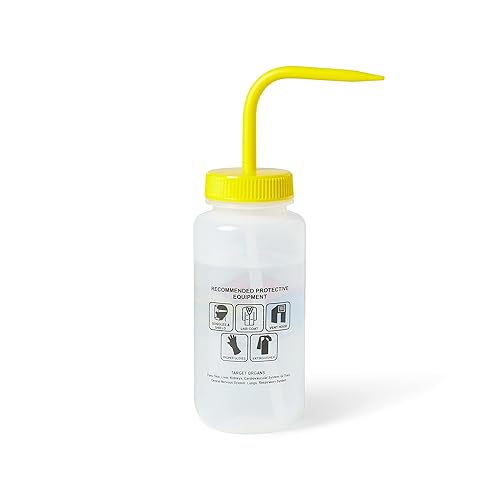 Miniatura 2 de United Scientific UniSafe Botella de lavado químico ventilada de LDPE de boca ancha de grado de laboratorio, diclorometano, 16.9 fl oz (16 onzas), 4