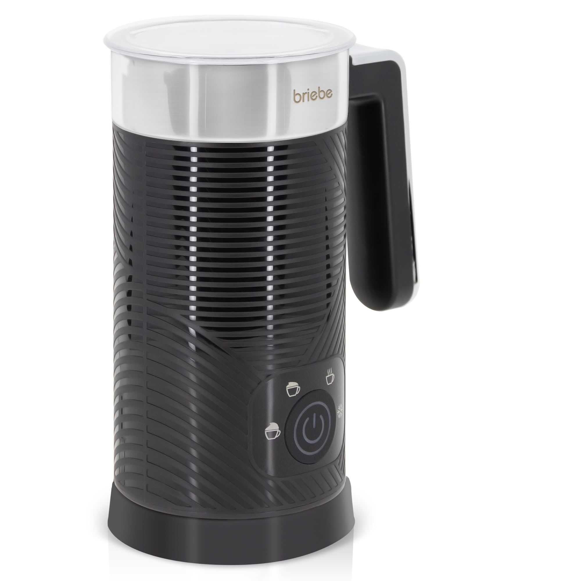 briebe Elegance Set Cafetera Goteo 10 Tazas + Espumador de Leche Eléctrico, Máquina de Café Filtro 1,25L, Milk Frother 4 en 1 Espuma Fría/Caliente, Libre de BPA, Negro