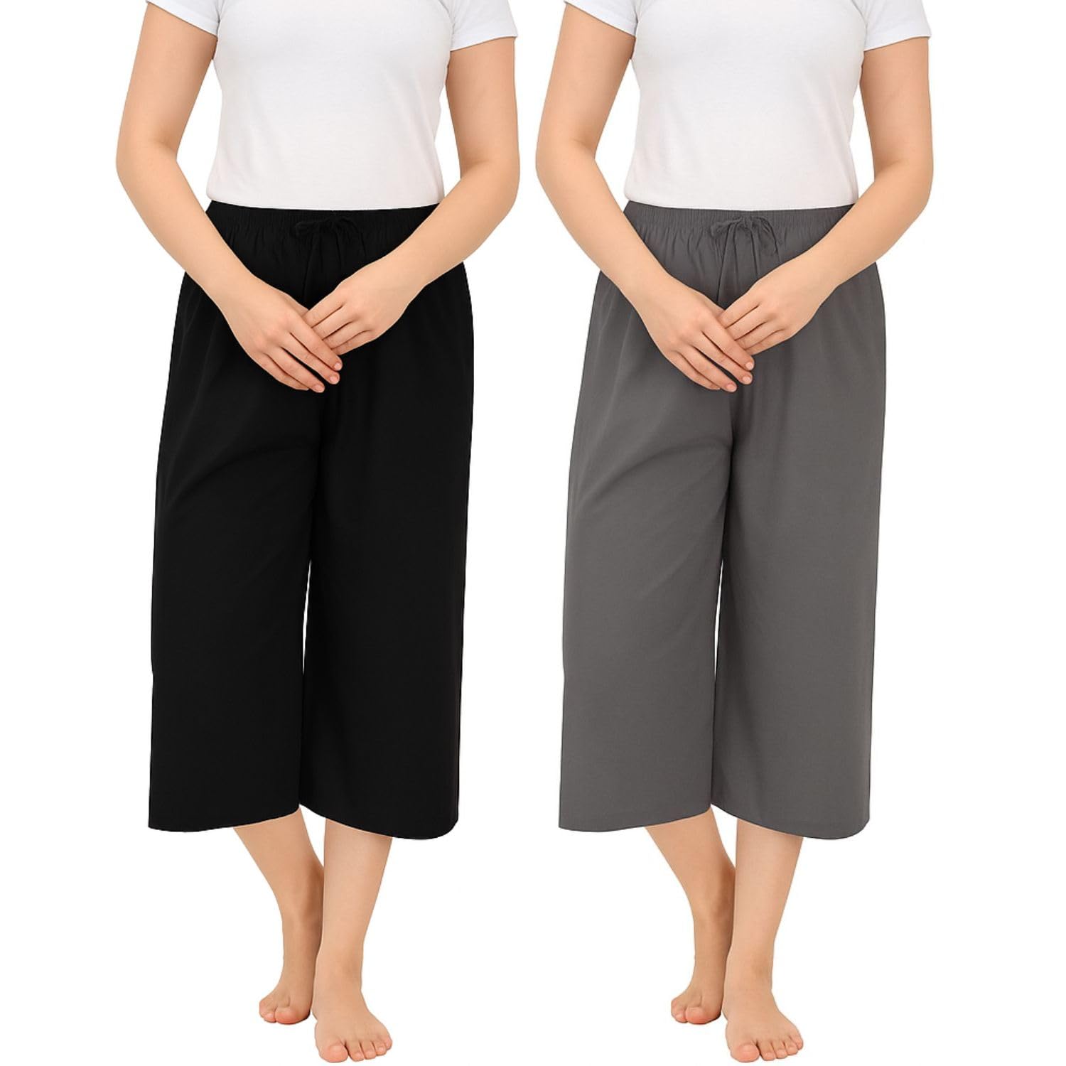 Womens Capri Black,Grey 2Pack-picture-33