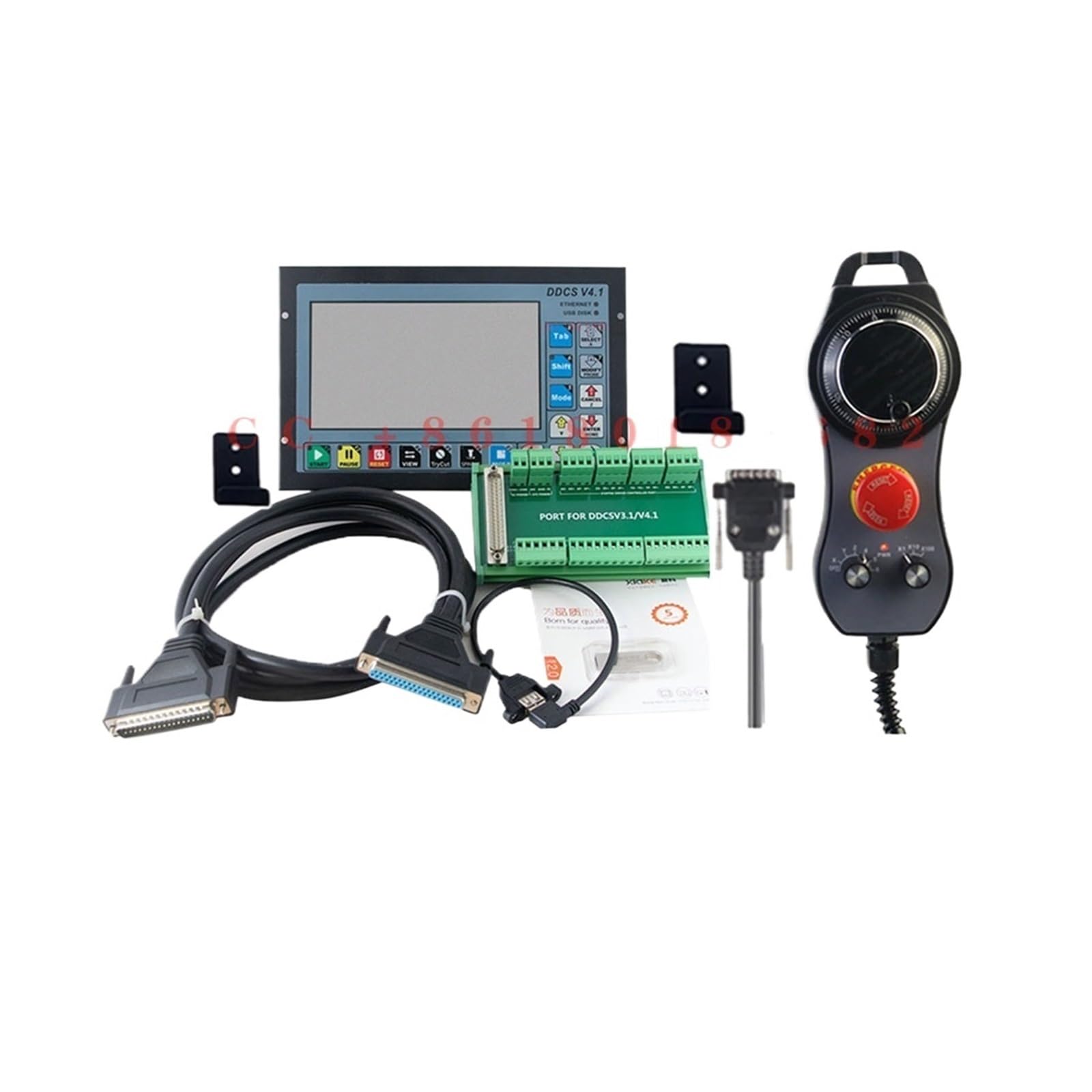 JVDDI Offline CNC controller DDCS4.1 3/4-axis engraving and milling machine motion control system 4-axis linkage 500KMz emergency MPG(3AXIS)
