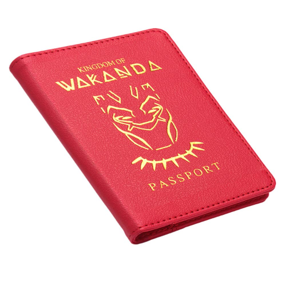 Passport Cover Kingdom of Wakanda Printed Passport Holder Leatherette Passport Case with Multi Card and Ticket Slots
