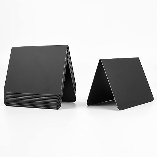 Miniatura 7 de Paquete de 12 mini letreros de pizarra de 4 x 3 pulgadas para letreros de tiza, fáciles de escribir y limpiar, etiquetas de alimentos, bufé, mesas,