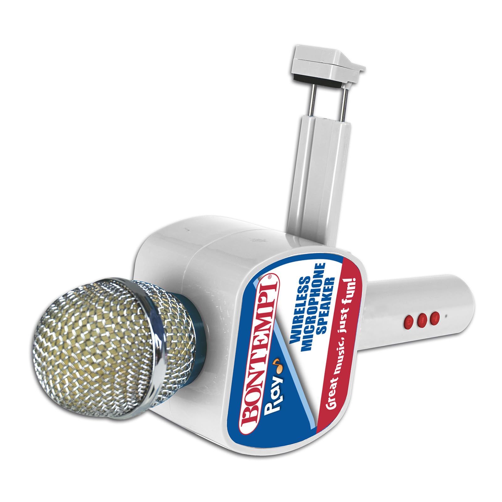 Microphone Karaoké Sans Fil Bontempi - Effet Changement De Voix, Rechargeable USB-C - Haut-parleur Intégré