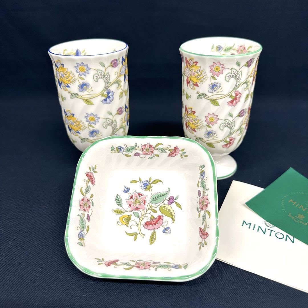 ミントン⭐️ハドンホール⭐️中皿・小皿・ゴブレット⭐️2組セット ミントン⭐️ハドンホール⭐️中皿・小皿・ゴブレット⭐️2組セット