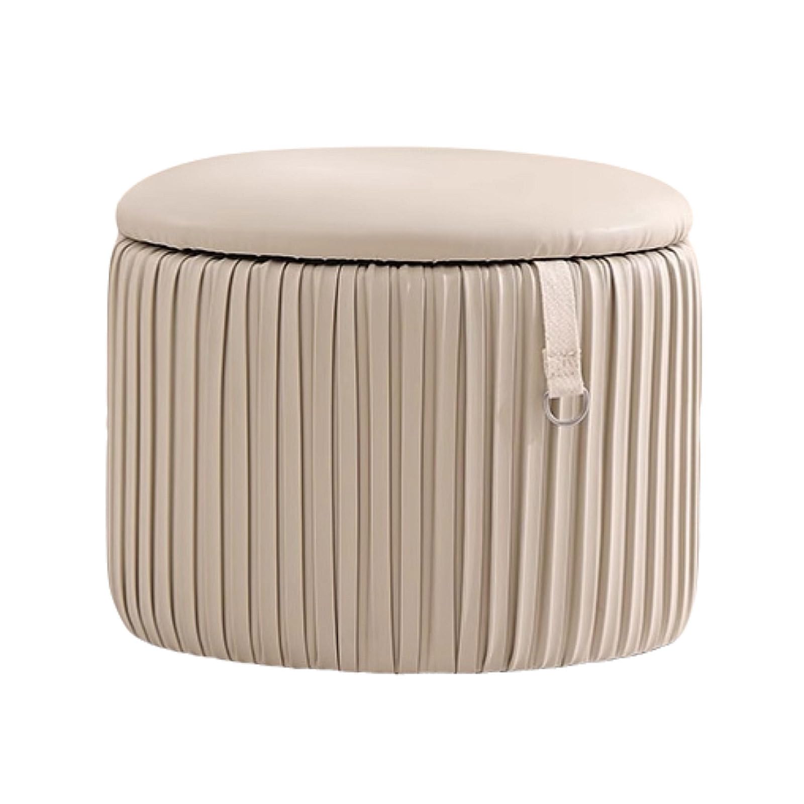 Robusto Ottomani in Poliestere con Cornice in Legno Moderno Pouf Pouf ottomane robuste vanità sgabelli compatti sgabelli risparmia Spazio