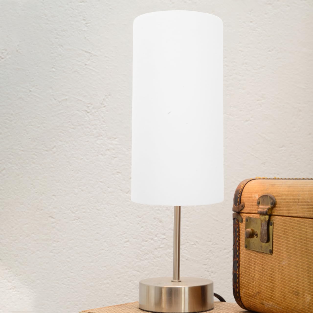 NUOBESTY Replacement Glass Lamp Shade Milk Cylindrical Light Shade for Pendant and Desk Lamps Height Sturdy Easy to Install Fit - Image 2