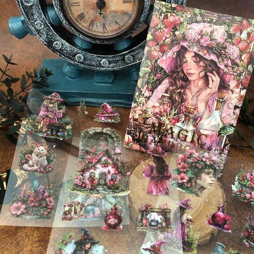 Scrapbooking Adesivi Kit 20 Fogli|140Pz Adesivi magici Scrapbooking Stickers PET