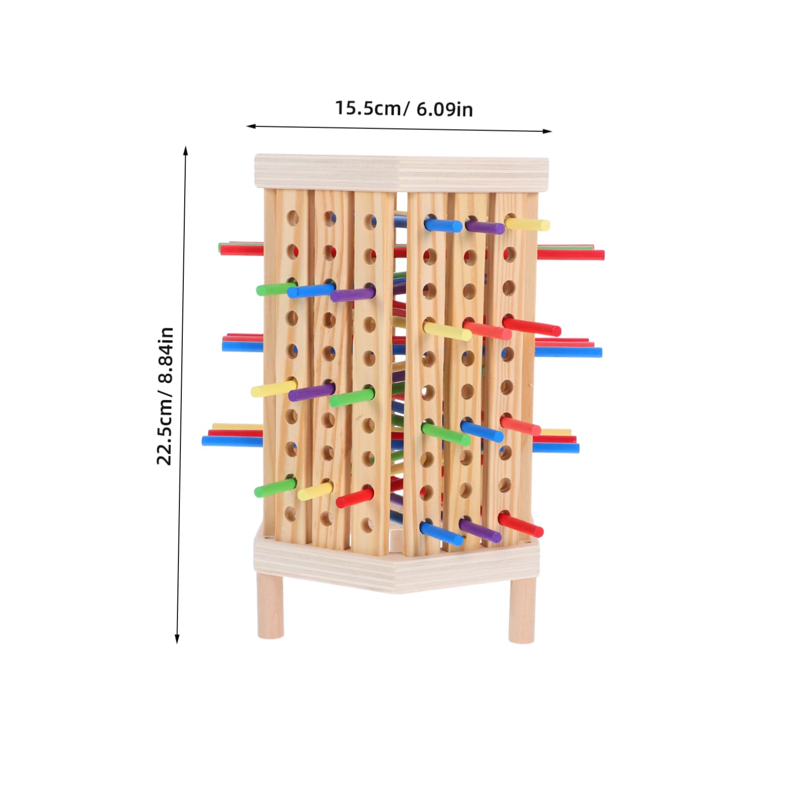 Montessori de Tablero de Madera con Palitos Coloridos Apilables Juguetes Educativos para Desarrollo Cognitivo y Habilidades Motoras para Niñas Aprendizaje de Matemáticas