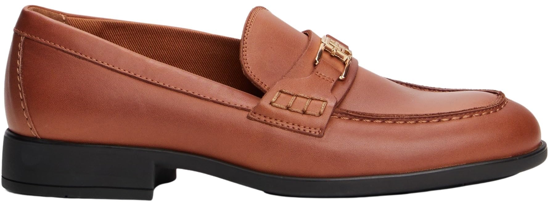 Tommy Hilfiger Donna Mocassini Logo Leather Loafer in Pelle