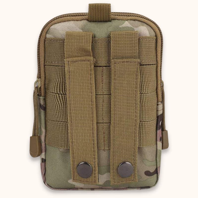 Image of Kraptick Multi-Purpose Water Resistant Waist Bag with Dual Compartment, Waist Bag Mobile Phone Holder, Waist Pack for Men, Women Camping Hiking Pouch (CP Camouflage & Black Grey) (Combo of 2)