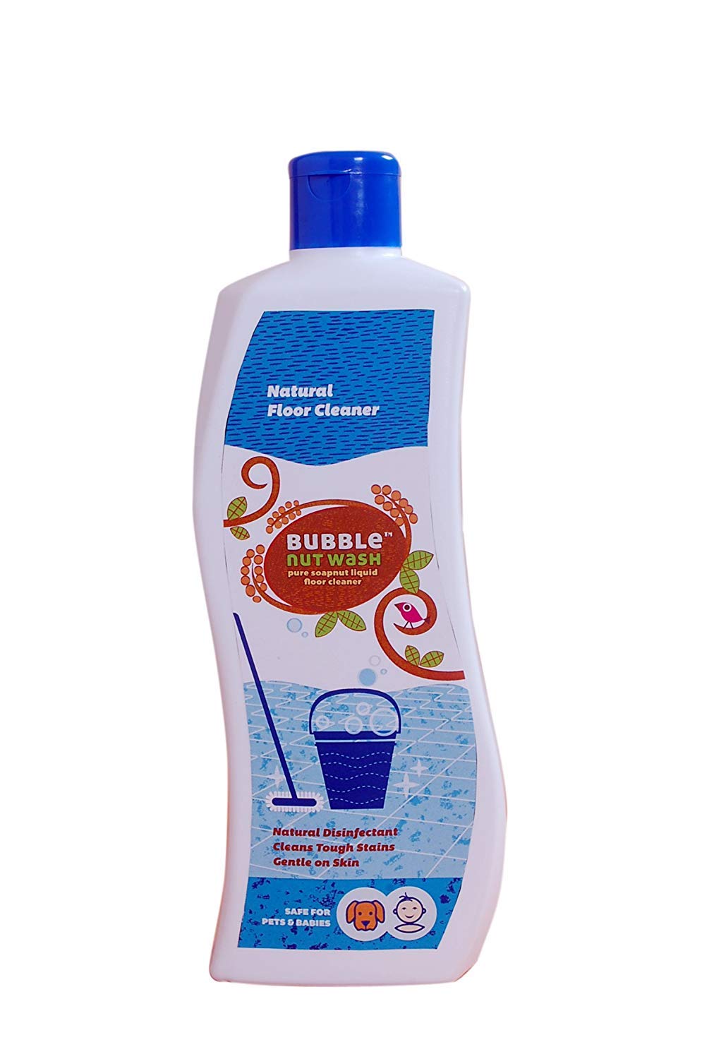 BubbleNut Wash Natural & Organic Floor Cleaner, Disinfectant, Baby
