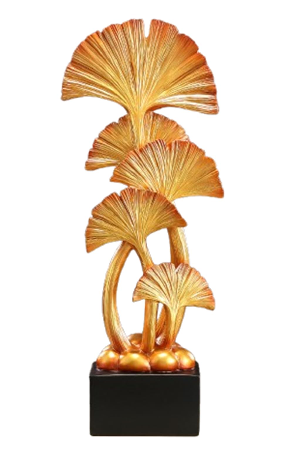 NHDVDVAV Modern Large Ginkgo Leaf Desktop Decoration Statue for Living Room