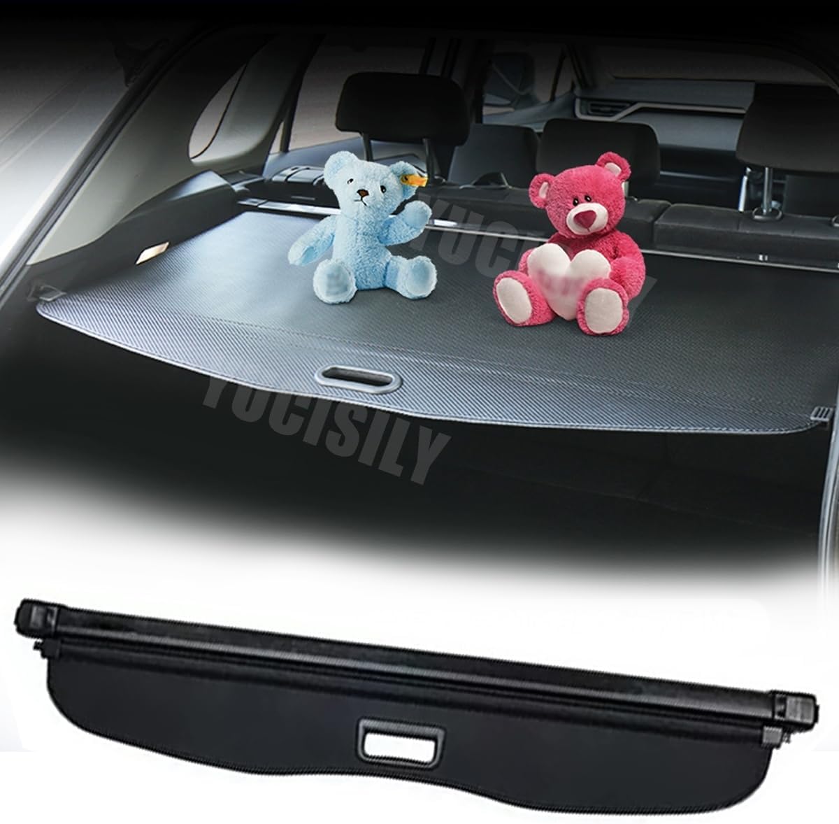 Rear Retractable Trunk Cargo Cover Shade Shield Fit for BMW X3 2018-2025 | Trunk Cargo Cover & Luggage Security Shade | Black Canvas, Anti-Peeping | Easy Installation