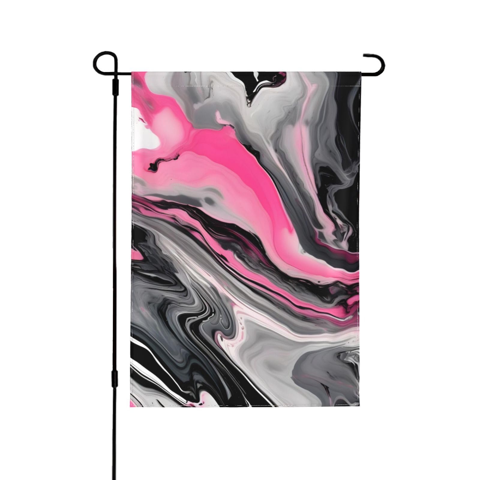 Drapeau de jardin en marbre rose pour magnifier votre terrasse lors des soirées d'été