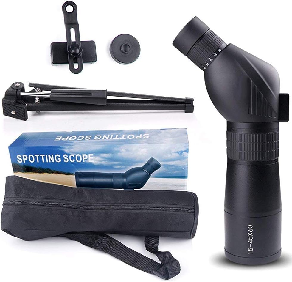 2060X80 ズーム単眼望遠鏡 大人用 ハイパワー Bak4 プリズム防水スコープ スマートフォンアダプター三脚付き バードウォッ
