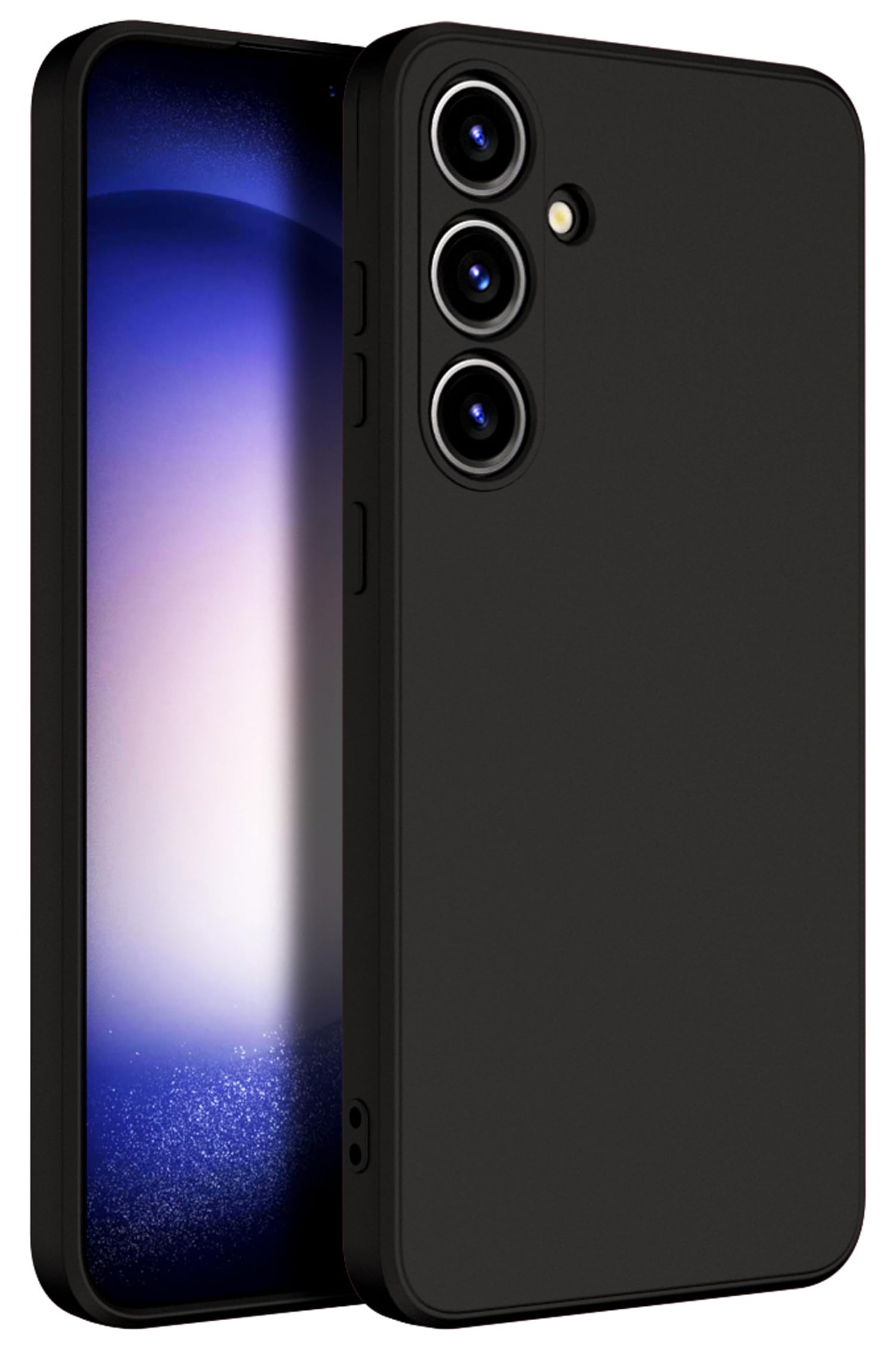 Kapa Matte Protective Lens Flexible Back Cover for Samsung Galaxy S24 Plus | Slim Silicone with Soft Lining Shockproof Full Body Bumper Case (Black) (B0CQM4V85X) Amazon Price History, Amazon Price Tracker