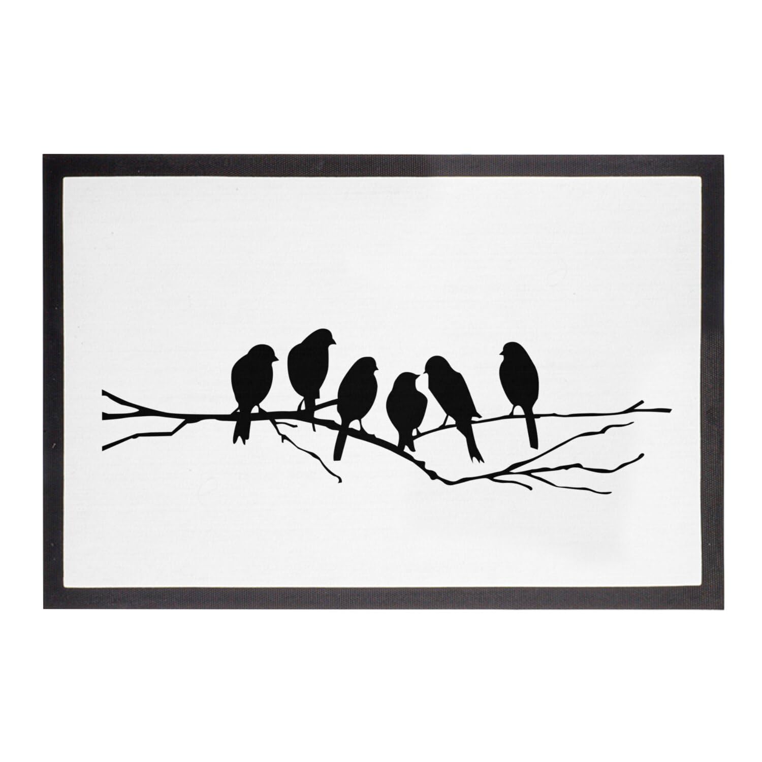 Paillasson Silhouette Oiseaux sur Une Branche 75x50cm tapis entrée maison