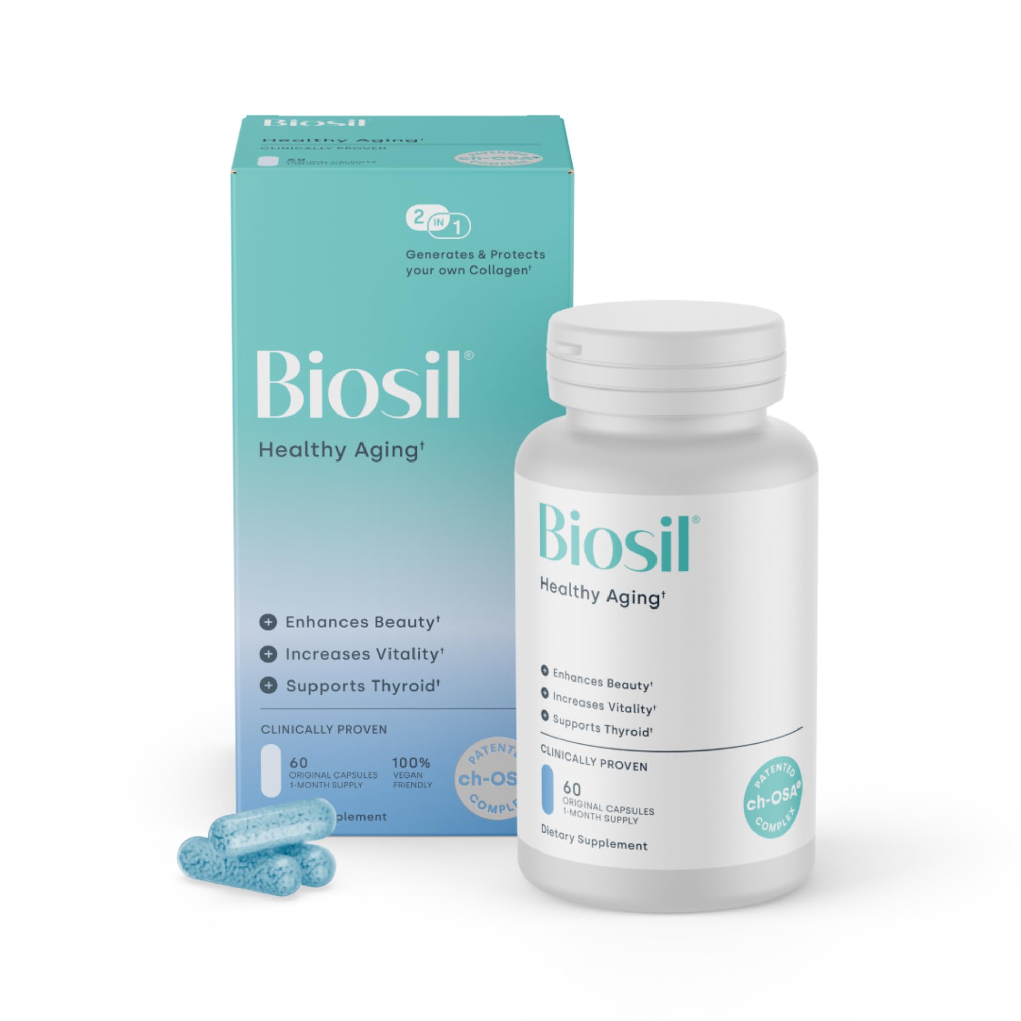 Biosil Healthy Aging - 60 Capsules - Beauty, Vitality & Thyroid Support