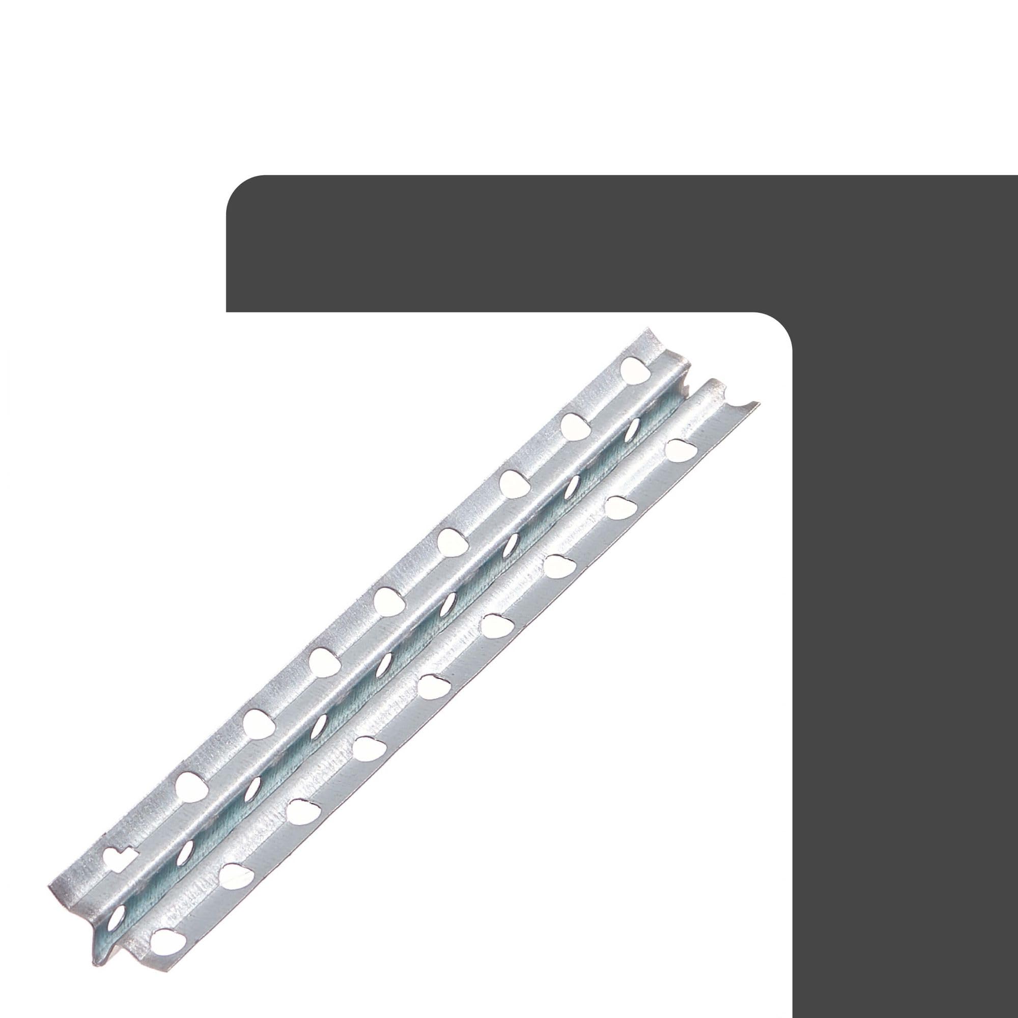 PROTEKTOR Schnellputzschiene, Putzschiene Innen, 6mm Putzstärke 250cm, 50 Stück Silber 1106 Schnellputzleisten, Schnellputzprofil 6mm, Wand verputzen