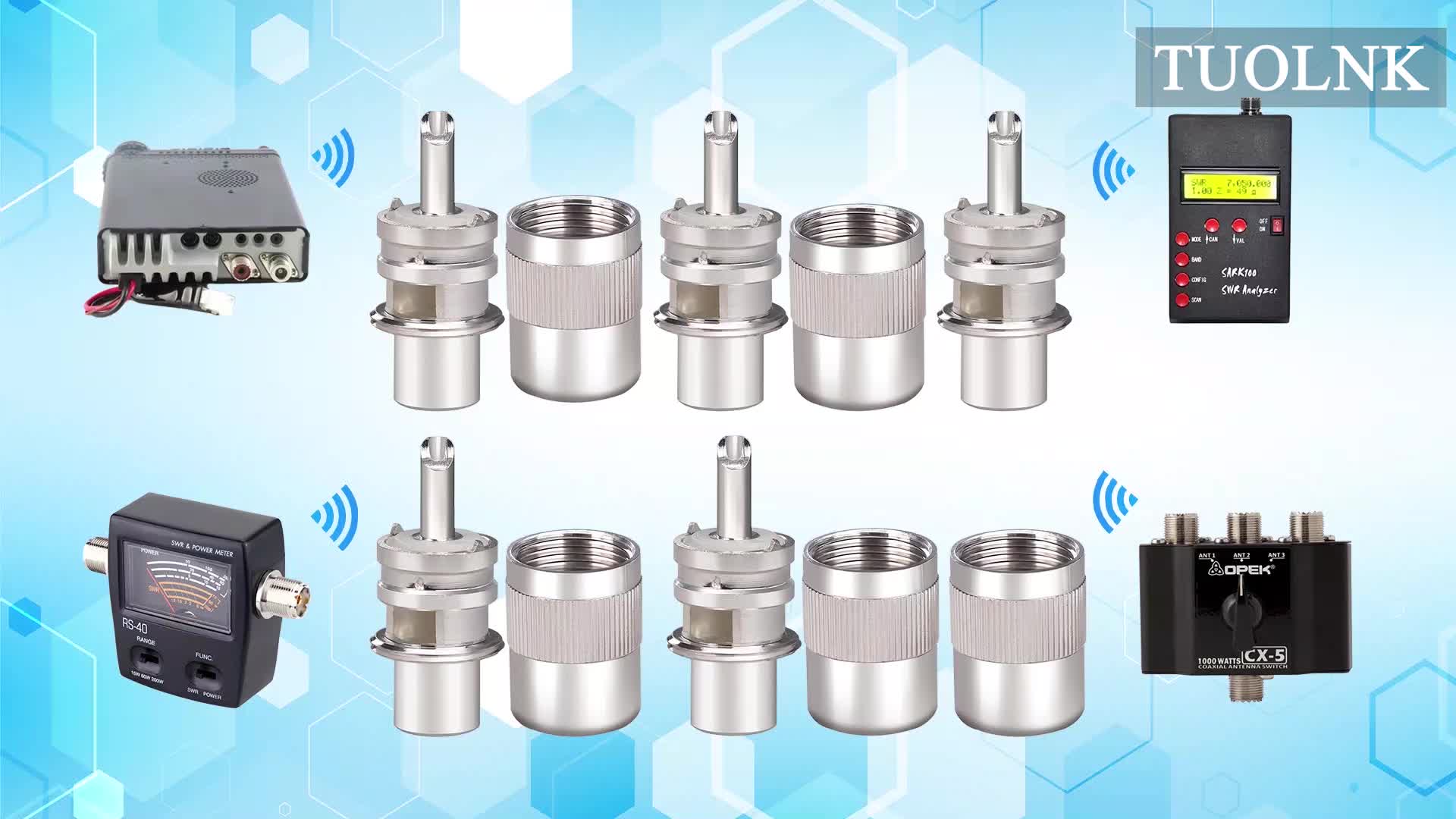 Tbest ligne de conversion UHF 50-3 50 Ohm Câble Coaxial BNC Mâle à UHF PL259 Ligne de Conversion