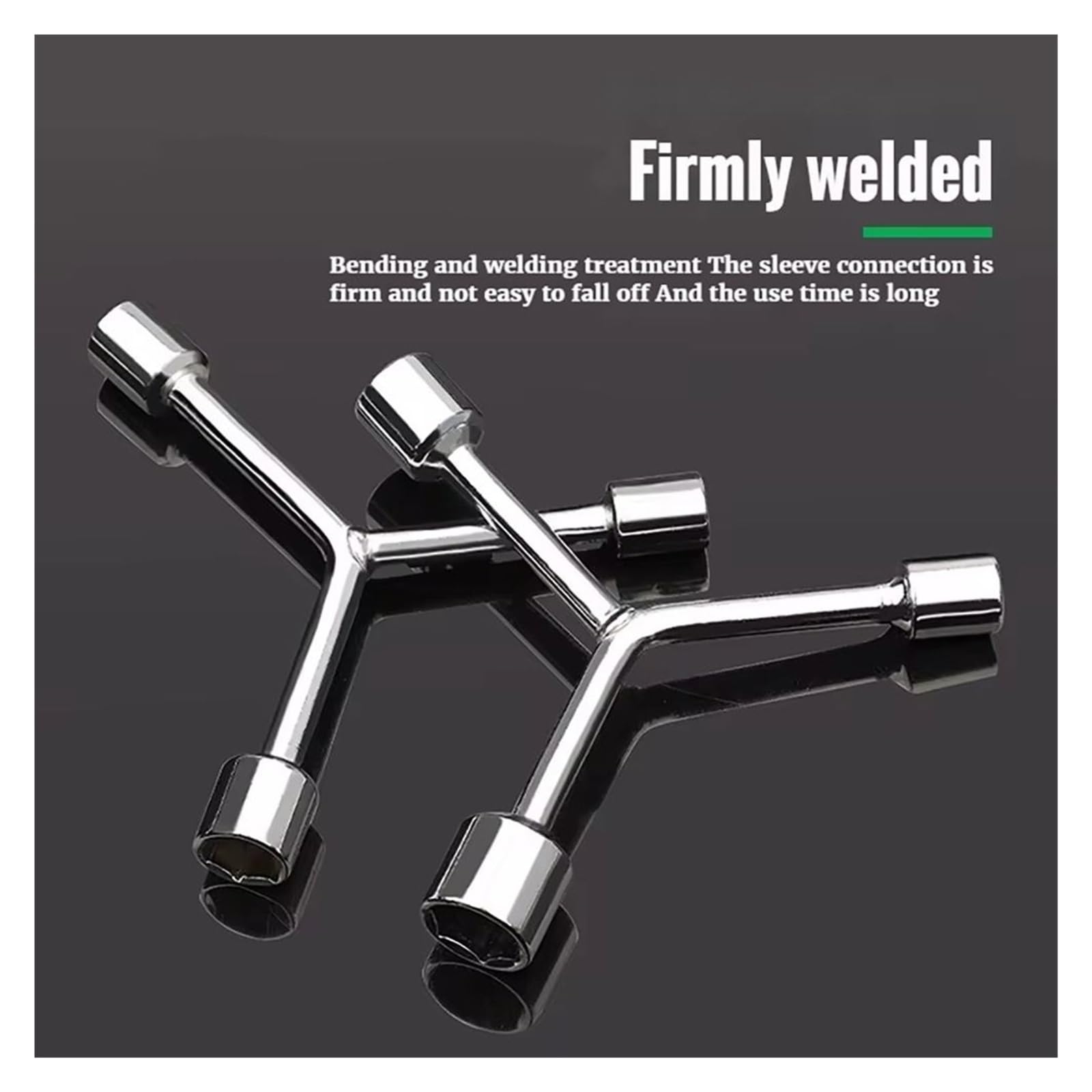 Llave de Vaso de 3 vías en Y 1 Juego de Llaves de Tubo Triangulares de 8, 10 y 12 mm for Bicicleta, Tipo Y, de Acero al Cromo vanadio multiestándar(14-17-19mm)