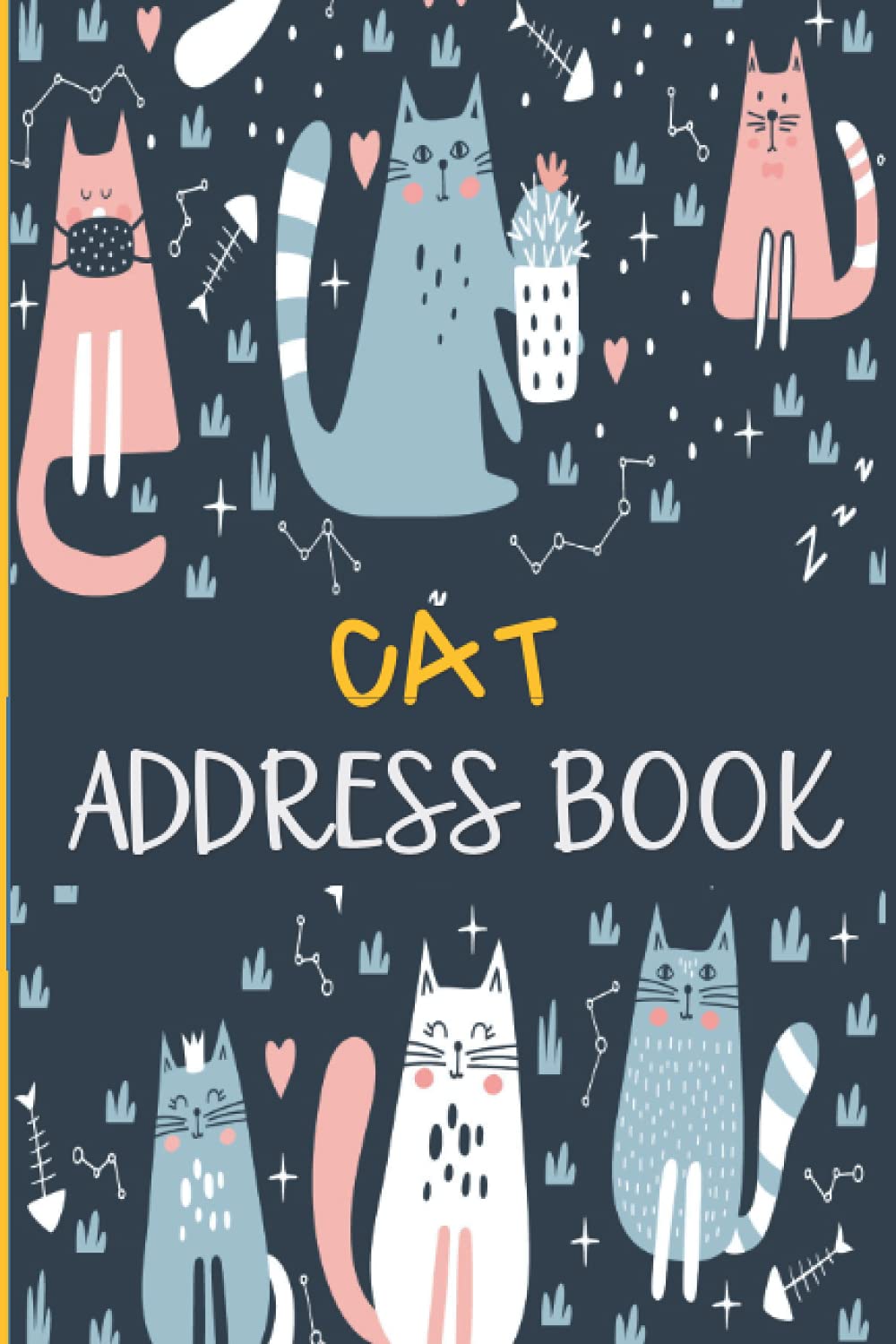 Address Book: Cat address book with alphabetical tabs to record Phone numbers, addresses, emails, birthdays and notes. Perfect gift for Women , girls and kids.