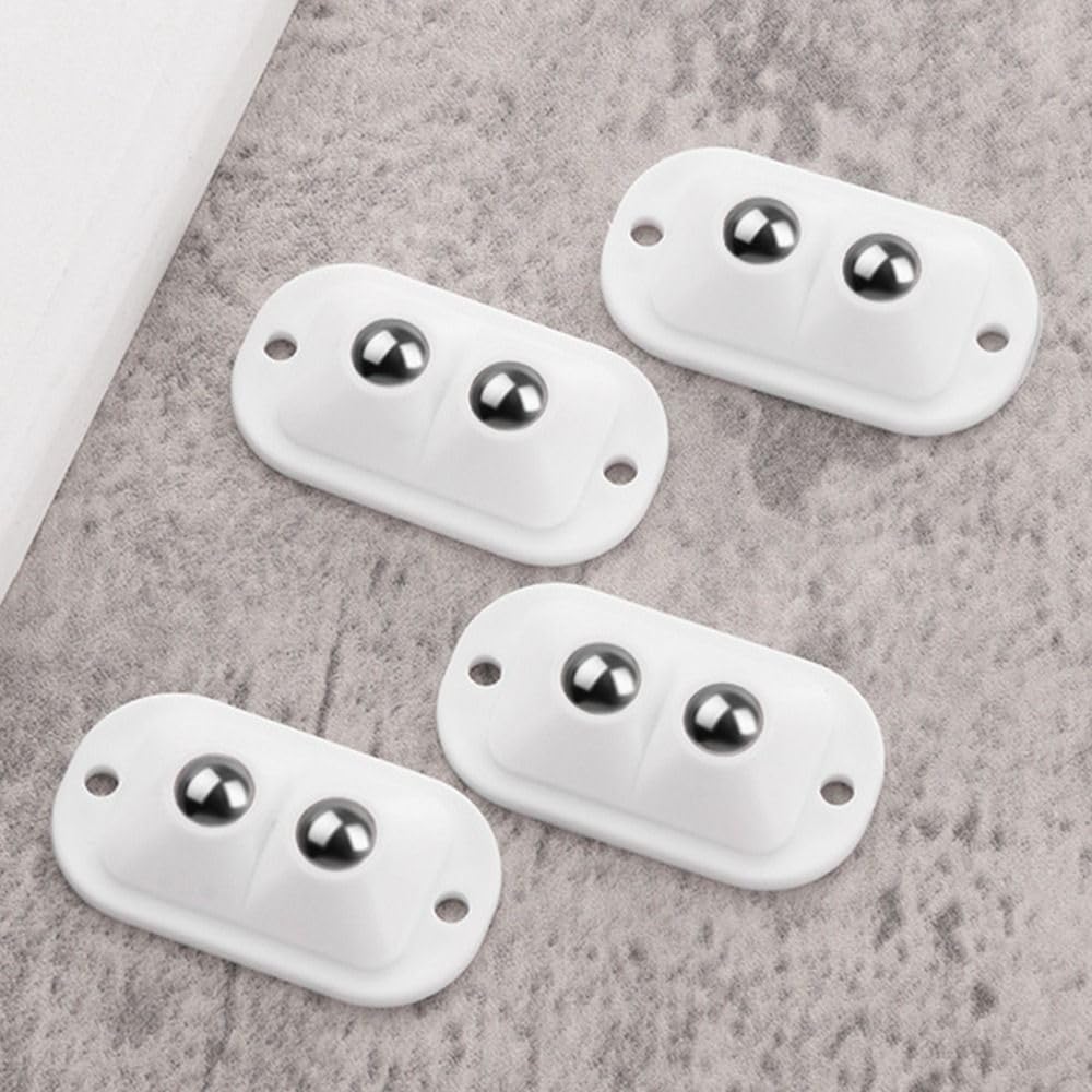 Skyzone Self Adhesive Mini Swivel Casters,Universal Wheels at The Bottom of The Storage Box, Swivel Caster Wheels 360 Degree Rotation Pulley for Furniture Various Storage Boxes (4 PCS)