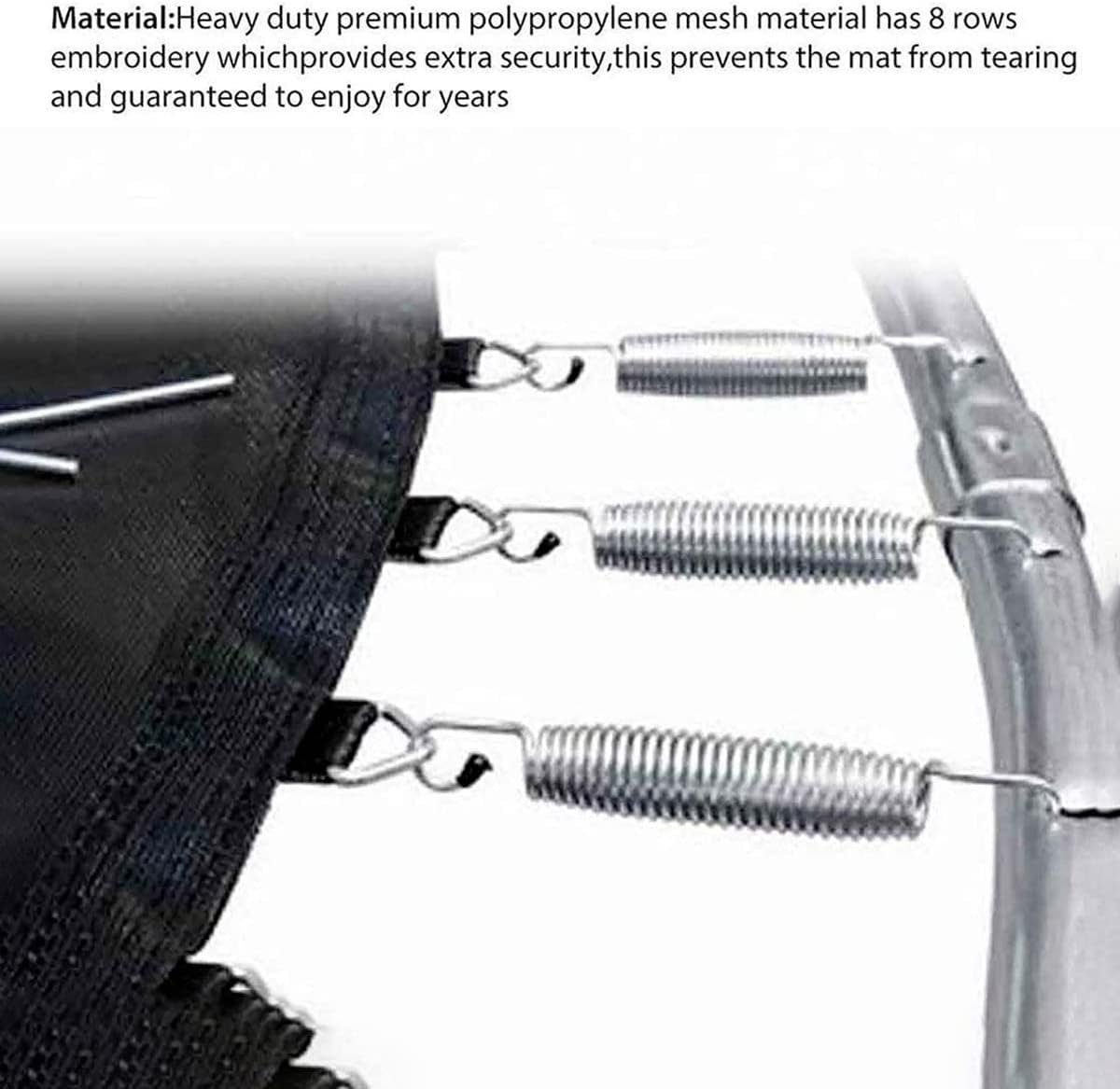 TFG - Ttfd Replacement Jumping Mat for 6ft/8ft/10ft/12ft/13ft/14ft/15ft/16ft Trampolines for Round Frames(8ft- (42 Buckles))