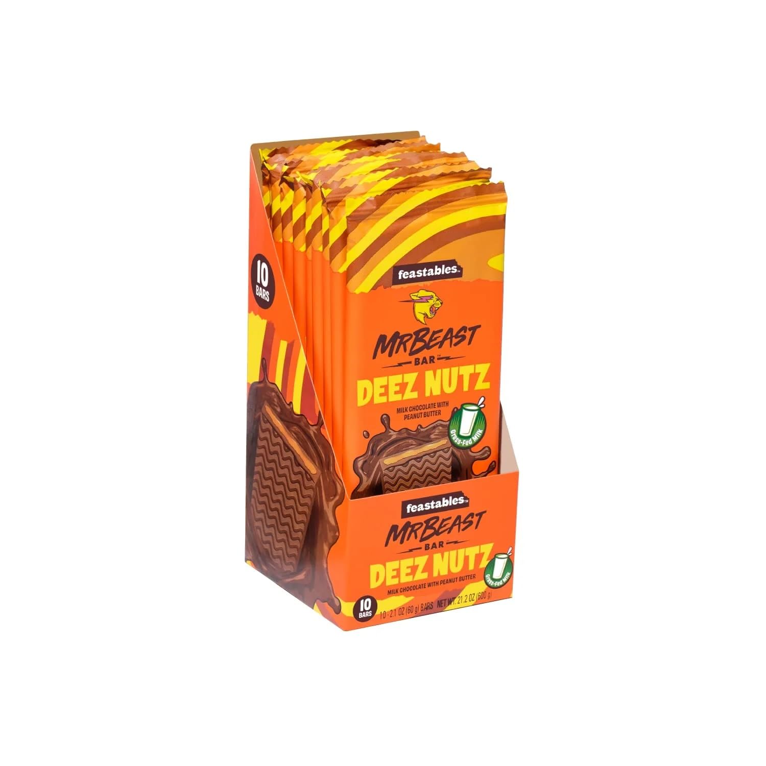 Feastables Mrbeast Deez Nutz Peanut Butter Milk Chocolate Bar 60g |  Desertcart Seychelles
