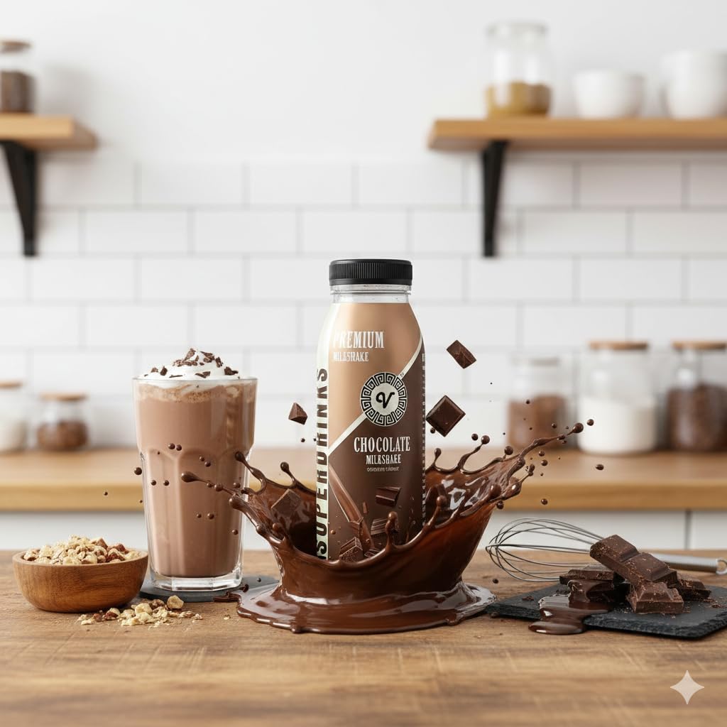 SUPERDRINKS Chocolate Milkshake | 200ml | Dairy Beverage | No Added Preservatives | Cocoa Blend | Ready to Drink (Pack of 4)-image-4