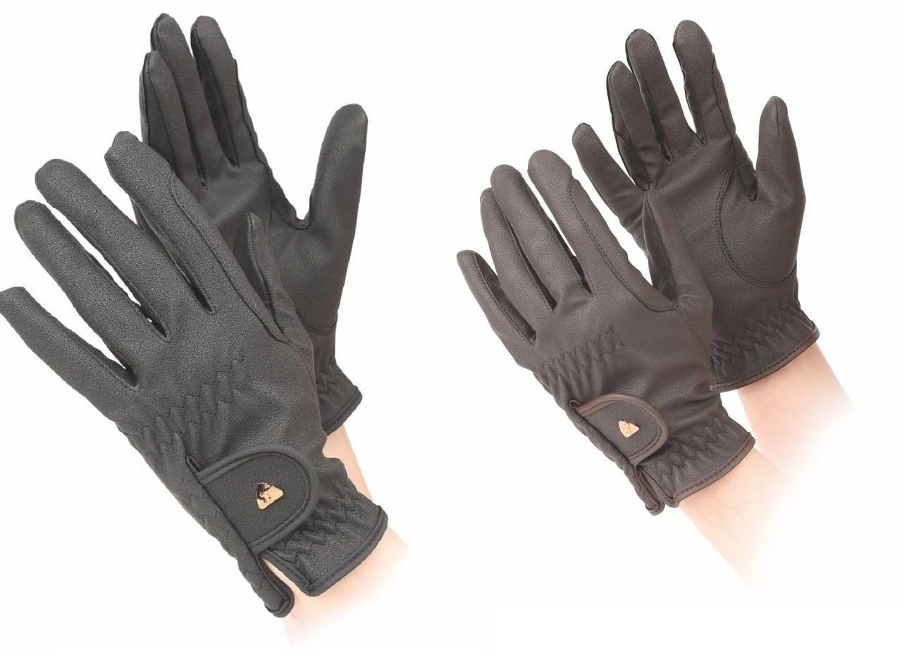 Shires Aubrion Arene Riding Gloves - Brown