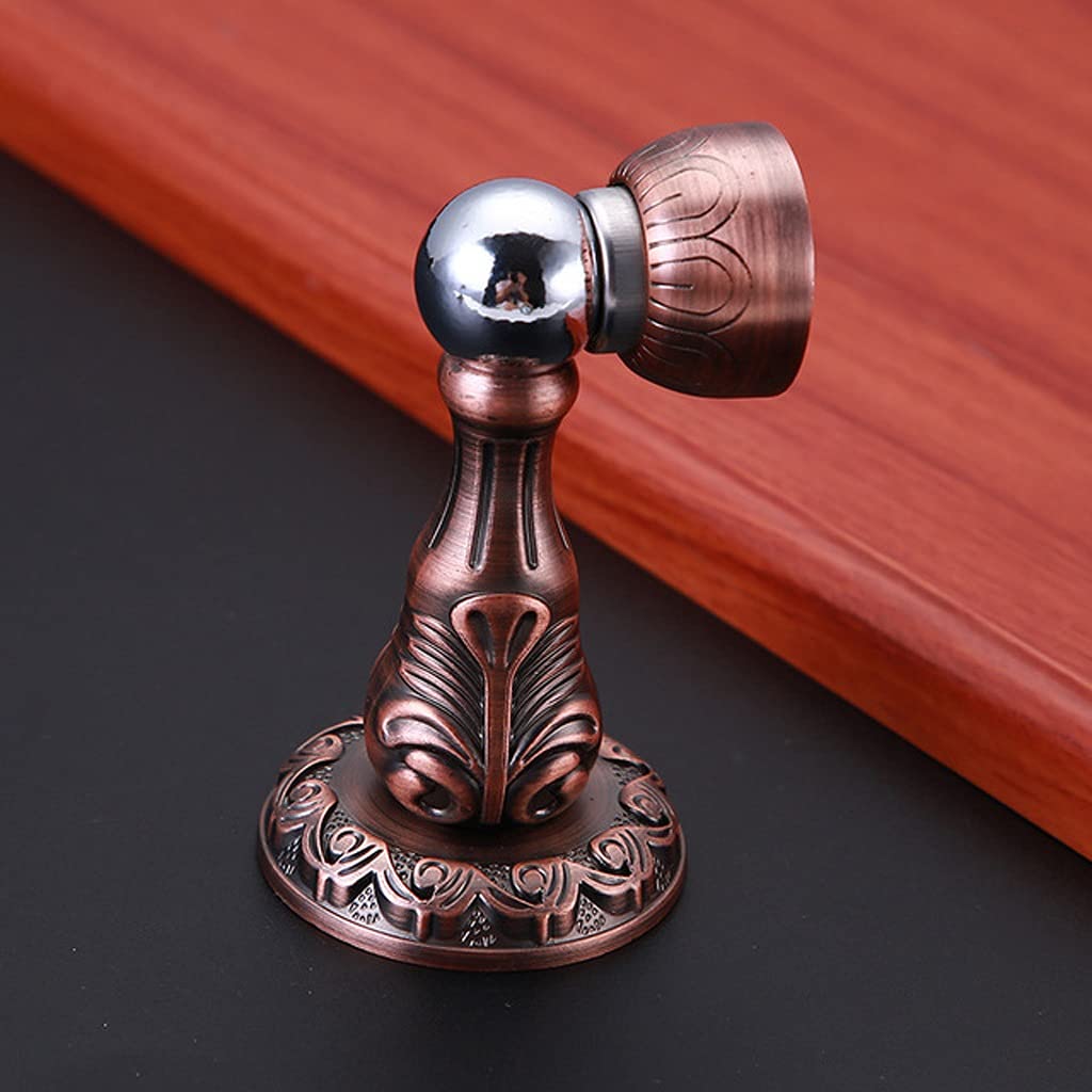 Nvsfzgiyg A Self-Dhesive Door Stopper,Bumper Buffer, Bronze Retro Zinc Lloy Stop Holder Catch Floor Fitting With Screws For Family Home Etc(A)