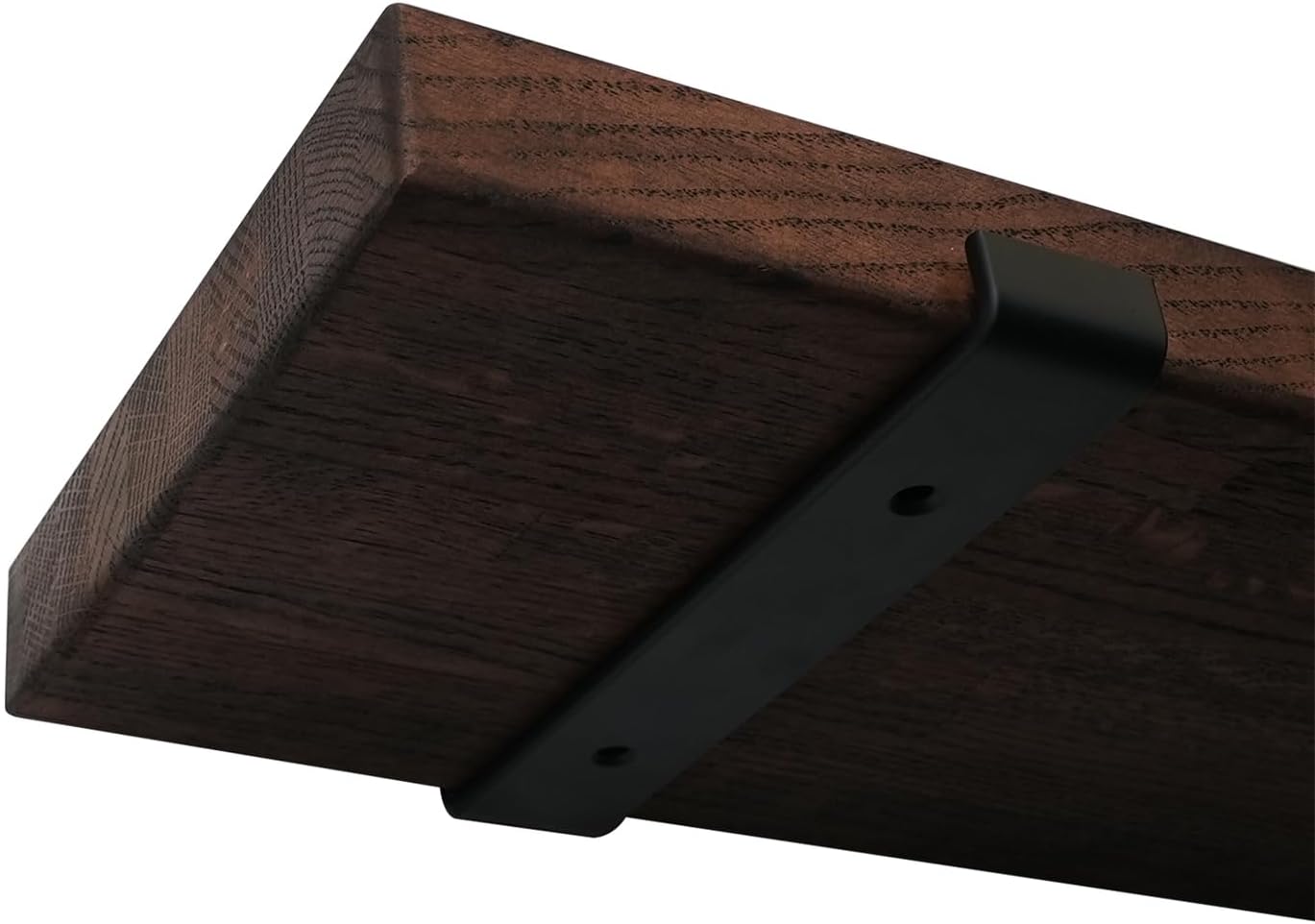 CONSDAN Oak Wood Floating Shelf for Wall Mounted Book Shelf Hanging Shelves Floating Bookshelf for Bedroom, Bathroom, Living Room, Kitchen USA Grown Solid Hardwood, Dark Oak 24x7.5x1.5 in