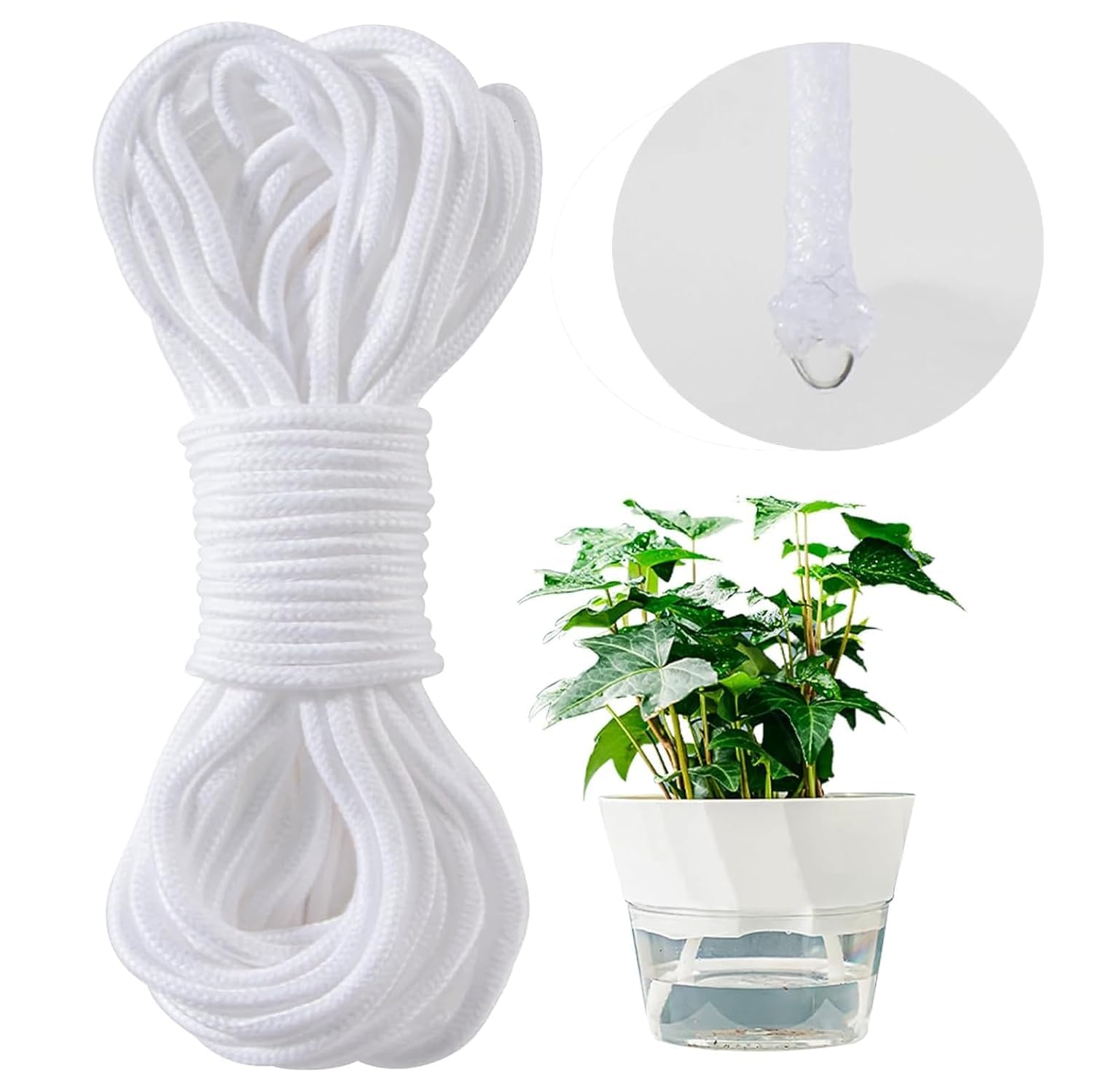 Casa De Amor 50 Feet Self-Watering Wick Cord, Automatic Plant Watering System for Vacation Plant Care, DIY Potted Plant Sitter Rope for Indoor Use (Pack of 8) (B0DCSMR7VG) Amazon Price History, Amazon Price Tracker