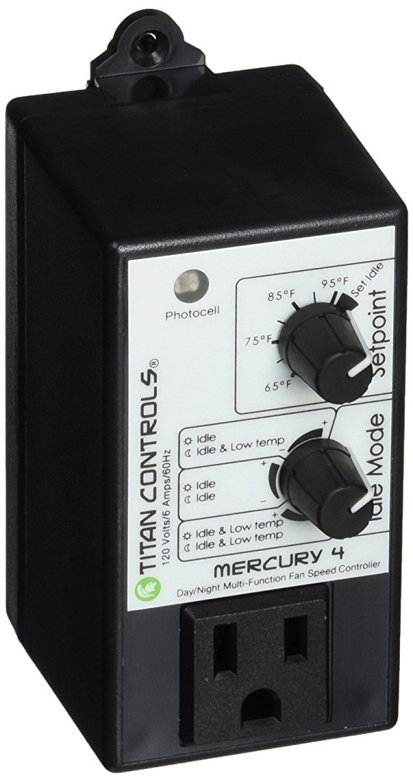 Titan Controls Mercury 4 - Day/Night Multi-Function Fan Speed Controller, 120 V