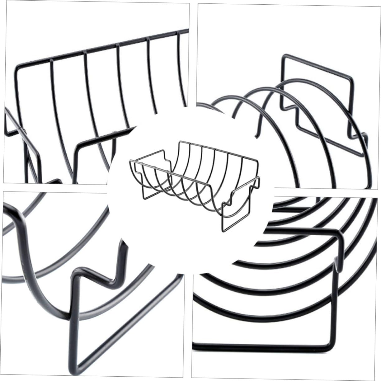 Toddmomy Supporto per Barbecue in Ferro, Leggero e Portatile, per Grigliate All'aperto, Accessorio Pratico per Carne e Pollo
